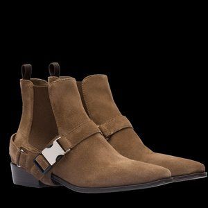 Prada Brown Suede Cowboy boots in sz EU 40 / US 10